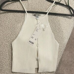Urban outfitters Cream Button up Tank size Medium NWT